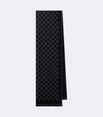 Gucci Sciarpa GG in misto lana jacquard