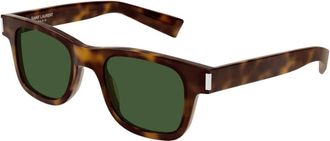 Saint Laurent Stijlvolle Leren Schoudertas - unisex - Zonnebrillen - Bruin - 52 MM - Accessoires