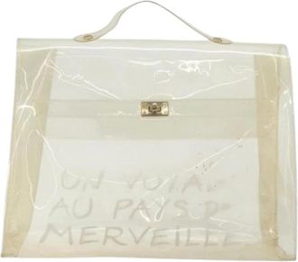 Herm&egrave;s Pre-owned Handbags, female, Beige, Size: ONE SIZE Pre-owned Kelly souvenir bag