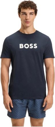 HUGO BOSS T-shirt met korte mouwen - Heren - T-shirts - Blauw - S - Katoen - Tops