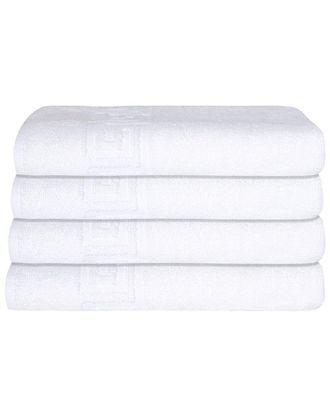 Ozan Premium Home 4Pc Milos Greek Key Pattern Bath Sheet Set
