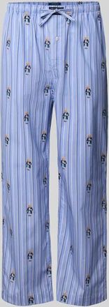 Ralph Lauren Relaxed Fit Pyjama-Hose aus reiner Baumwolle in Blau, Größe XXL