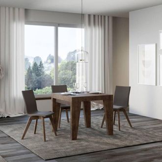 Itamoby Tavolo 90x90 naxy Noce allungabile a 246 cm