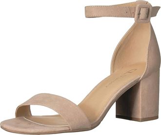 Chinese Laundry Womens Jody Block Heel Sandal In Nude Suede