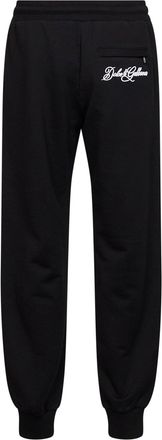 Dolce & Gabbana Mens Sweatpants Cotton Fleece Black Trousers