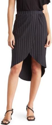 Go Couture Ribbed High/Low Hem Maxi Skirt in Black at Nordstrom Rack, Size X-Large