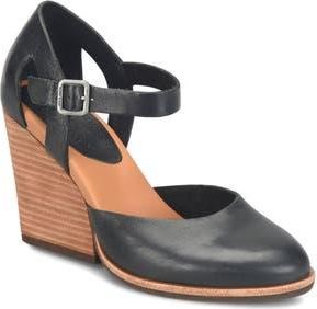 Kork-ease Harlow Wedge Pump in Black Leather at Nordstrom Rack, Size 11