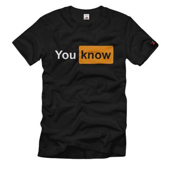 Copytec You Know Porn Mens Shirt Fun Video Sexy Fan T-Shirt 26103, black, S