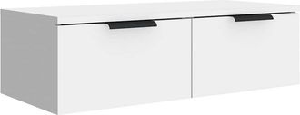 vidaXL Mobile A Parete Bianco 68x30x20 Cm In Legno Multistrato - Vidaxl