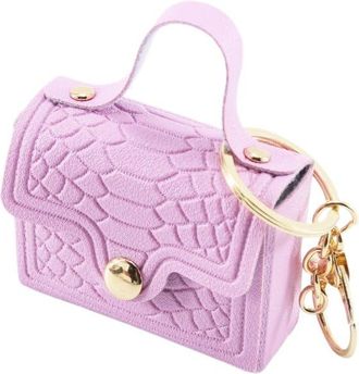 Generic Pattern small square bag keychain mini pendant simple and versatile, Change Purse Pendant Purple, One size