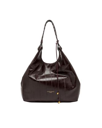 Gianni Chiarini Antique Ruby Dua Eel Print Leather Tote Bag
