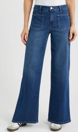 1822 Denim Patch Pocket Wide Leg Jeans in Henderson at Nordstrom, Size 28