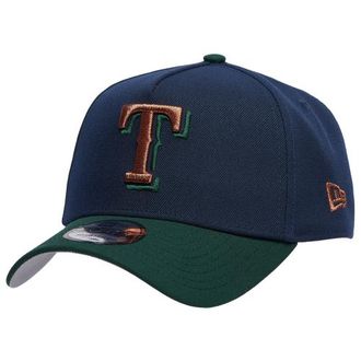New Era Womens Texas Rangers Rangers 9FORTY A-Frame Cap - Adult Navy/Green/Bronze
