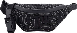Louis Vuitton Black Limited Edition Snow Capsule Embroidered Monogram Nylon Discovery Bumbag (Authentic Pre-Loved)