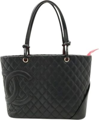 Chanel Pre-owned Tote Bags, female, Black, Size: ONE SIZE Pre-owned Vintage Shoulder Tote Bag