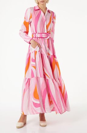 MC2 Saint Barth Multicolor Shape Wave Dress Marbella With Embroideries