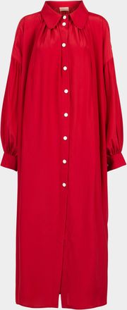 Marta Ferri Martini Silk Long Dress