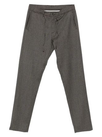 Canali drawstring-waist trousers - Brown