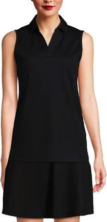 Lands End Performance Pique Polo in Black at Nordstrom, Size X-Small