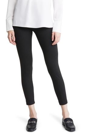 Hue Reversible Ponte Knit Crop Leggings in Black/Gray at Nordstrom, Size X-Large