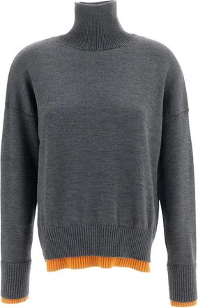 Plan C Jersey de cuello alto - Knitwear - Mujer - Gris - 2XS