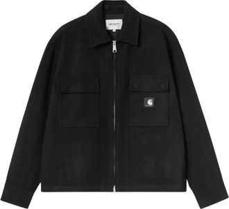 Carhartt Work in Progress Atoka Shirt Jacket - Heren - Zomerjassen - Zwart - M - Wol - Jassen