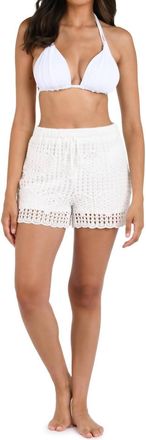 La Blanca Beach Short Swimsuit Cover Up Swim Trunks In White