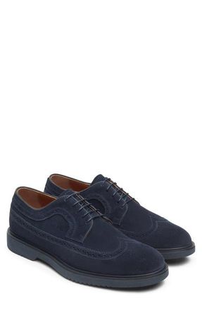 Nero Giardini Wingtip Derby in Navy at Nordstrom, Size 11-11.5Us
