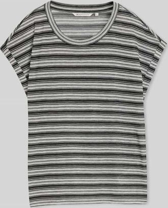 Tom Tailor Denim Regular Fit T-Shirt aus Viskose-Mix in Black, Gr&ouml;&szlig;e XS