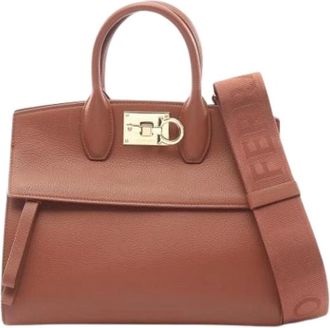 Ferragamo Pre-owned Handbags, female, Brown, Size: ONE SIZE Pre-owned Au-21 H159 Handbag