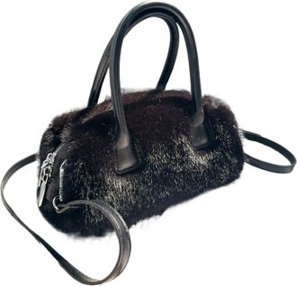 Generic Womens Plush Bags Winter Plush Fluffy Handbags Soft Faux Fur Pink White Tote Shoulder Bag For Women Wedding Party Bolsas(Color-03)