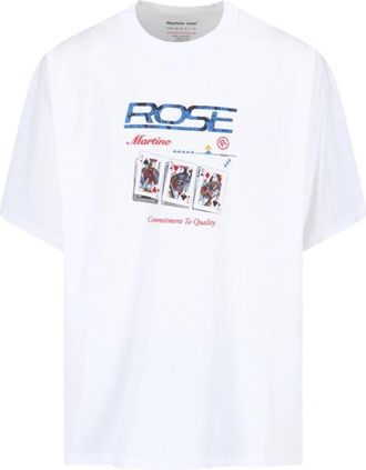 Martine Rose Oversized T-Shirt Playing Cards - White