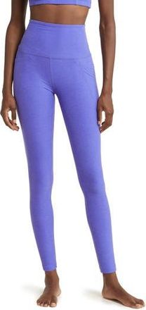 Beyond Yoga Everyday Space Dye High Waist Pocket Leggings in Ultra Violet Heather at Nordstrom Rack, Size Medium