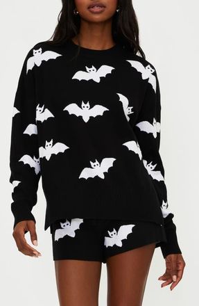 Beach Riot Callie Cotton Sweater in Bats at Nordstrom, Size X-Large