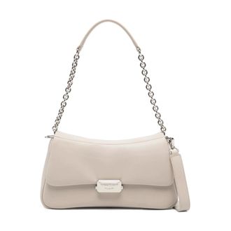 Emporio Armani Tassen, Dames, Beige, ONE Size, Chain Top Handle Schoudertas