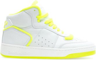 Saint Laurent Sl/80 Sneakers - Dames - Sneakers - Wit - 38 1/2 EU - Leer - Schoenen