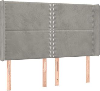 vidaXL Cabecero Con Led De Terciopelo Gris Claro 147x16x118/128 Cm Vidaxl