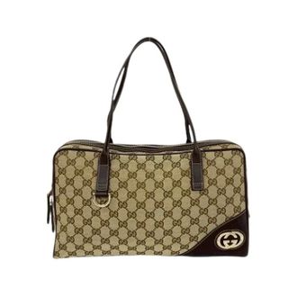 Gucci Pre-owned Shoulder Bags, female, Brown, Size: ONE SIZE Pre-owned Boston Bag
