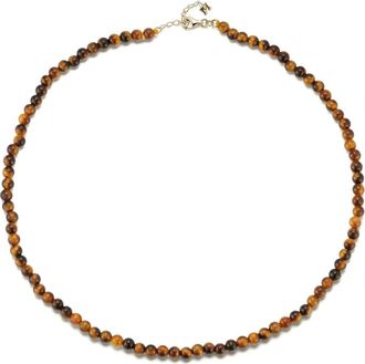 Mateo Bijoux Collana in oro giallo 14kt con occhio di tigre