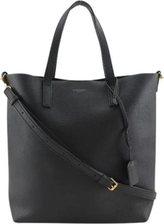 Saint Laurent Pre-owned Toy Shopping Tote Kalfsleren Handtas - Dames - Vintage Shopper - Zwart - ONE Size - Leer - Vintage
