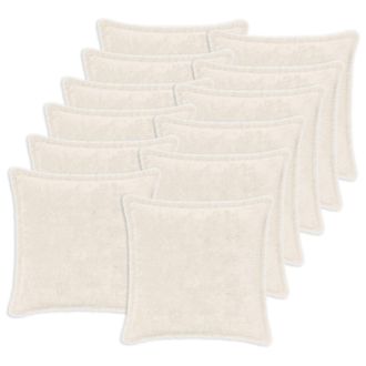 vidaXL Funda De Almohada 12 Uds. Houten Blanco 40 X 40 Cm Vidaxl