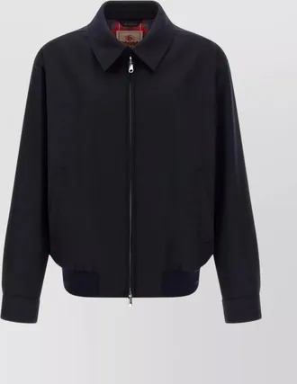Baracuta melton g18 sweater jacket with buttoned cuffs