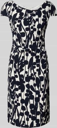 Vera Mont Knielanges Cocktailkleid mit Nahtreißverschluss in Marine, Größe 36