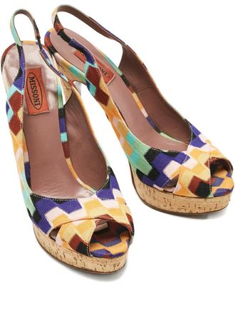 Missoni Slingback sandalen met hak - Blauw