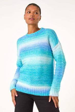 Roman Spacedye Stripe Crew Neck Jumper