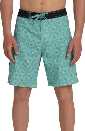 Quiksilver Ocean Mayhem Floral 19 Board Shorts in Aqua at Nordstrom, Size 33