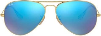 Ray-Ban Metal Eyes Lente/Zomer Collectie Zonnebril - Heren - Zonnebrillen - Geel - 58 MM - Accessoires