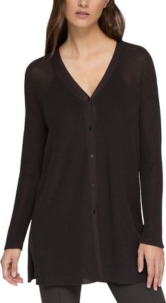 Lafayette 148 New York Ribbed Button Front Cardigan