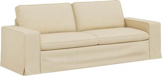 vidaXL Sof&aacute; Crema 222 X 80 X 82 Cm Tela Vidaxl