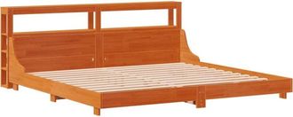 vidaXL Vidaxl - Bed Frame without Mattress Wax Brown 200x200 cm Solid Wood Pine